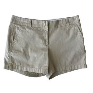 J. Crew Khaki Chino Broken-in Flat Front Shorts - Size 10